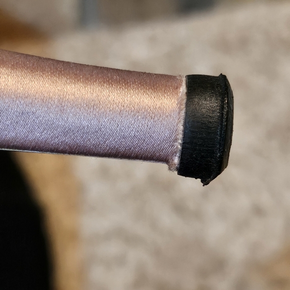 Stuart Weitzman 'Goodlife' Satin Peep Toe Pink Blush Rhinestone Heels Sz 7.5 - Picture 7 of 9